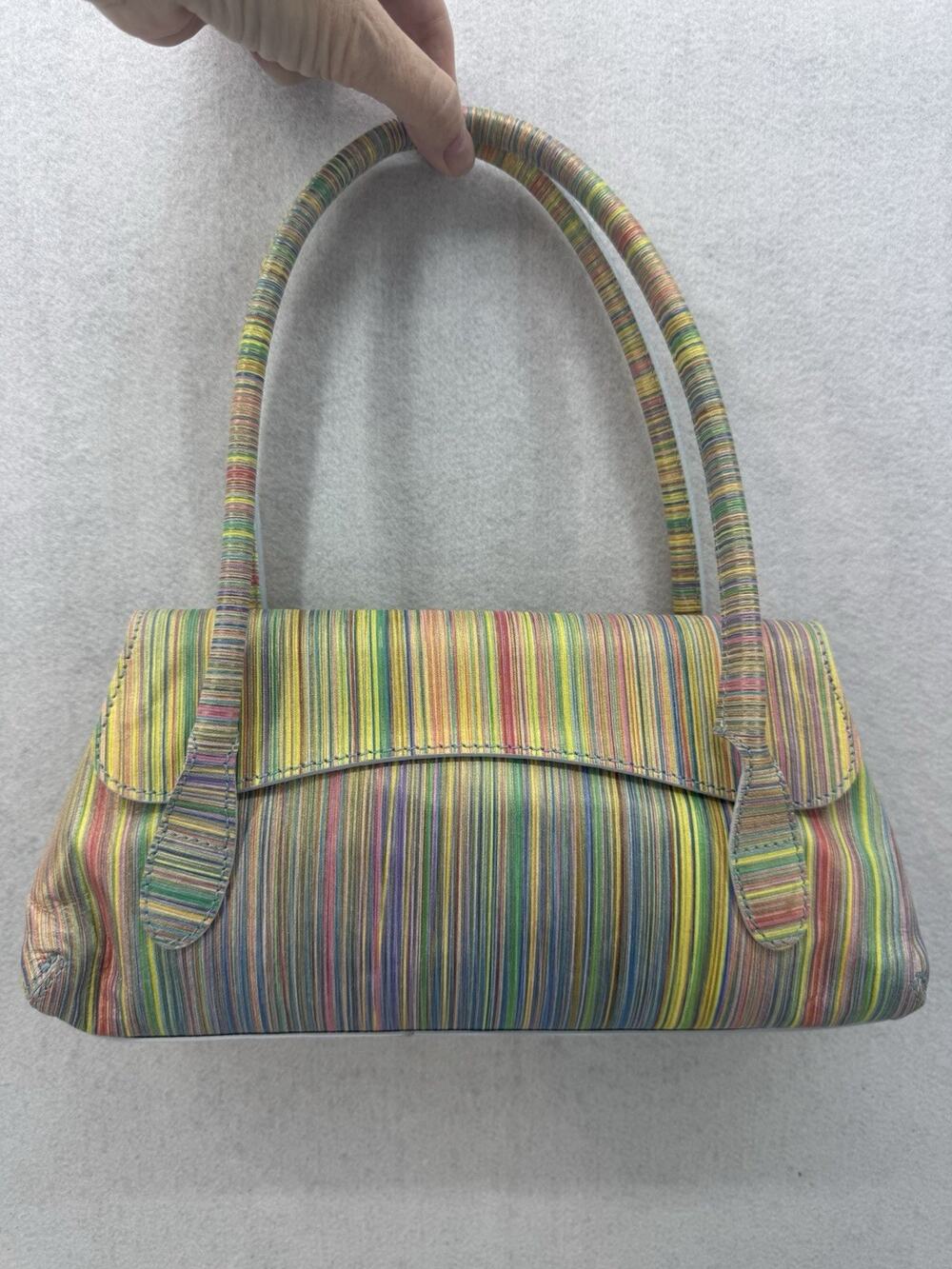 EUC Maurizio Taiuti Leather Purse Handbag MSRP $89.99 (12”x6”x2”)